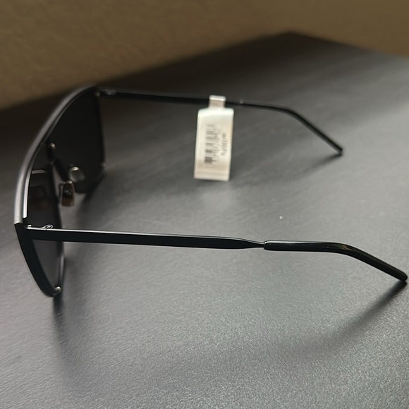 NEW SAINT LAURENT Unisex Black Square Sunglasses Mask SL 1-B from MACY's - Picture 7 of 16